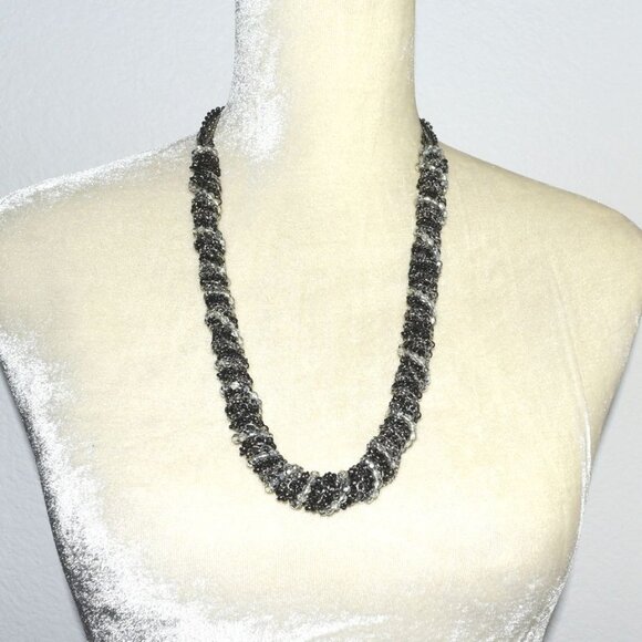 Hand Crafted Heavy Guage Multi Chain Wrap Necklace Caroline C Estate Collection - Picture 2 of 9